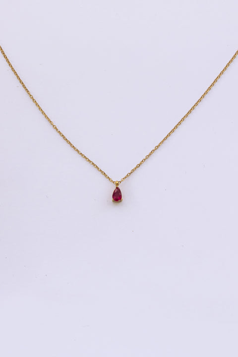 Collana Celeste pietra magenta